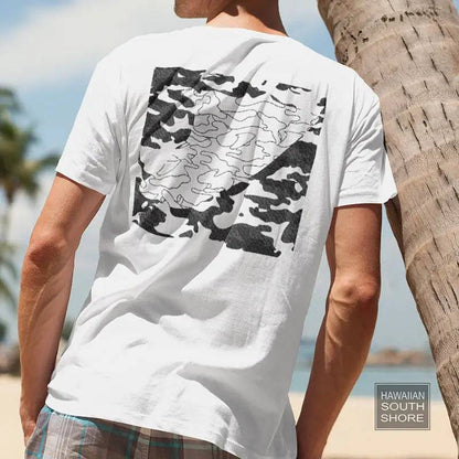 HawaiianSouthShore CAMO FIN Made in Hawaii S-2XL White - CLOTHING - [Surfboards Surf Shop and Clothing Boutique Honolulu]