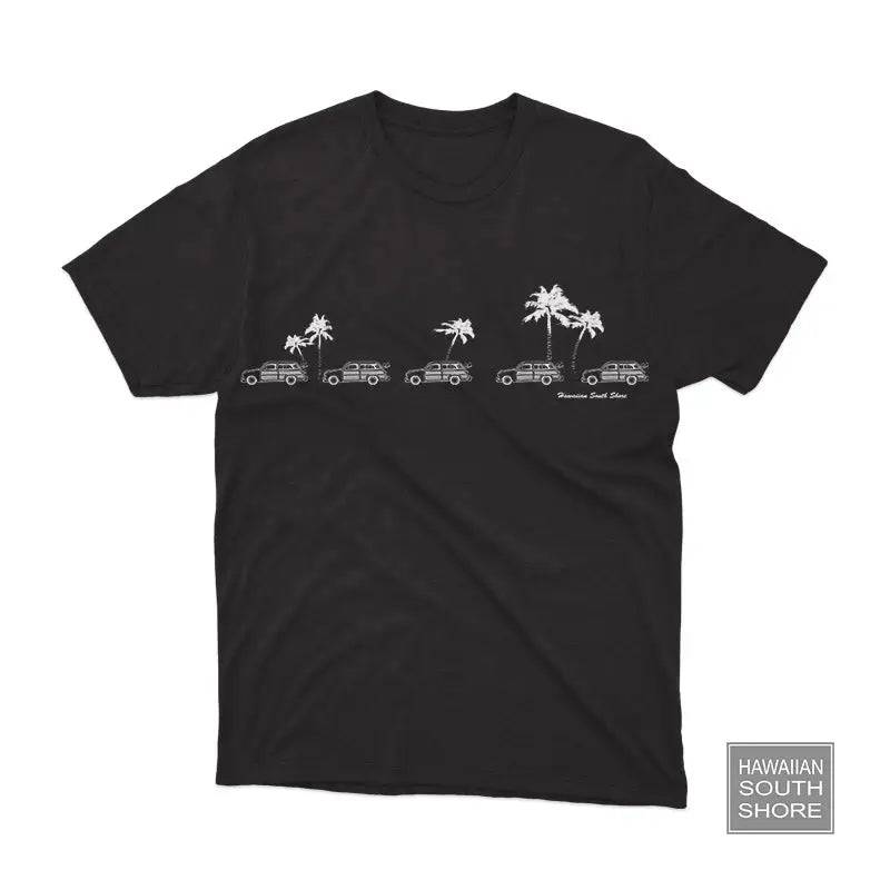 HawaiianSouthShore Car &amp; Palm Tee Black - CLOTHING - [Surfboards Surf Shop and Clothing Boutique Honolulu]