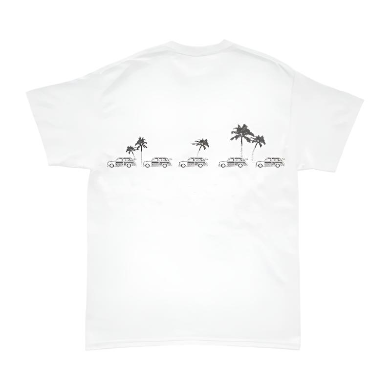 HawaiianSouthShore  Car & Palm Tee Made in Hawaii S-2XL White - CLOTHING - [Surfboards Surf Shop and Clothing Boutique Honolulu]