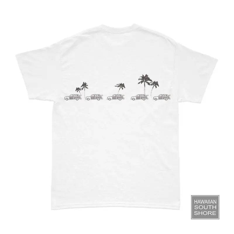 HawaiianSouthShore  Car &amp; Palm Tee Made in Hawaii S-2XL White - CLOTHING - [Surfboards Surf Shop and Clothing Boutique Honolulu]