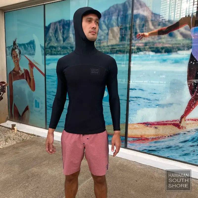 HawaiianSouthShore HYBRID WETRASH Hoodies with Back Pocket Longsleeves (Small-2XLarge) Black - CLOTHING - [Surfboards Surf Shop and Clothing Boutique Honolulu]