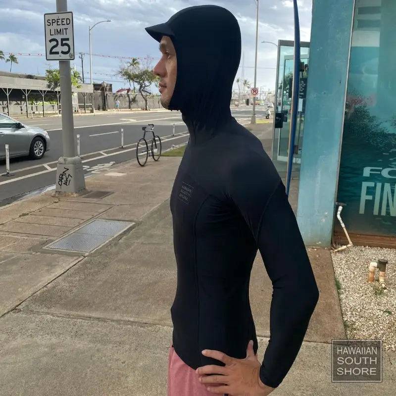 HawaiianSouthShore HYBRID WETRASH Hoodies with Back Pocket Longsleeves (Small-2XLarge) Black - CLOTHING - [Surfboards Surf Shop and Clothing Boutique Honolulu]