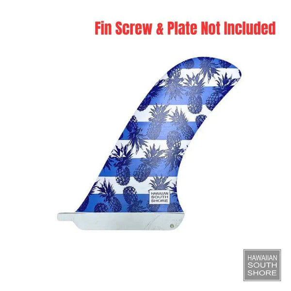 HawaiianSouthShore PIVOT Longboard Fin Fiberglass 8.5&quot;-10&quot;/Pineapple Blue - SHOP SURF ACC. - [Surfboards Surf Shop and Clothing Boutique Honolulu]