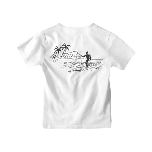 HawaiianSouthShore RETRO Kids Tee Made in Hawaii XS-L White - CLOTHING - [Surfboards Surf Shop and Clothing Boutique Honolulu]