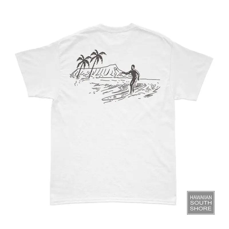 HawaiianSouthShore RETRO Made in Hawaii S-2XL White - CLOTHING - [Surfboards Surf Shop and Clothing Boutique Honolulu]