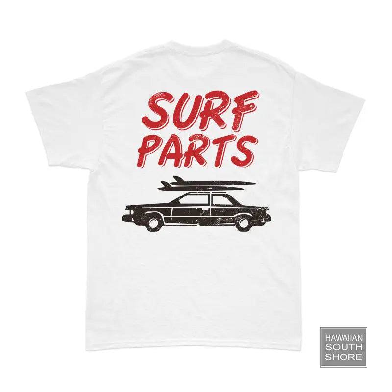 HawaiianSouthShore SURF PARTS Made in Hawaii S-2XL White Red - CLOTHING - [Surfboards Surf Shop and Clothing Boutique Honolulu]