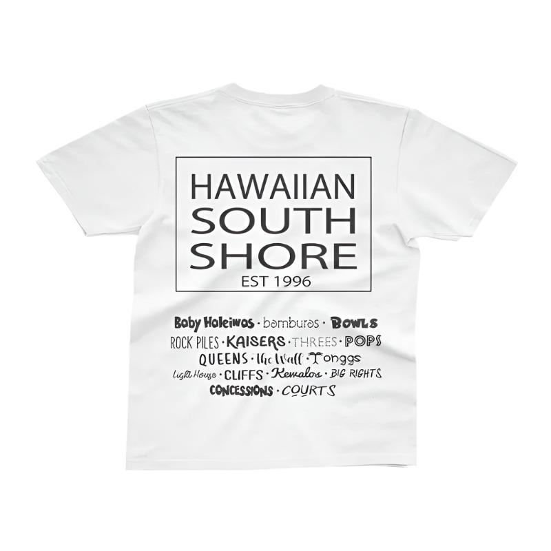 HawaiianSouthShore SURFPOINT Kids Made in Hawaii XS-L White - CLOTHING - [Surfboards Surf Shop and Clothing Boutique Honolulu]