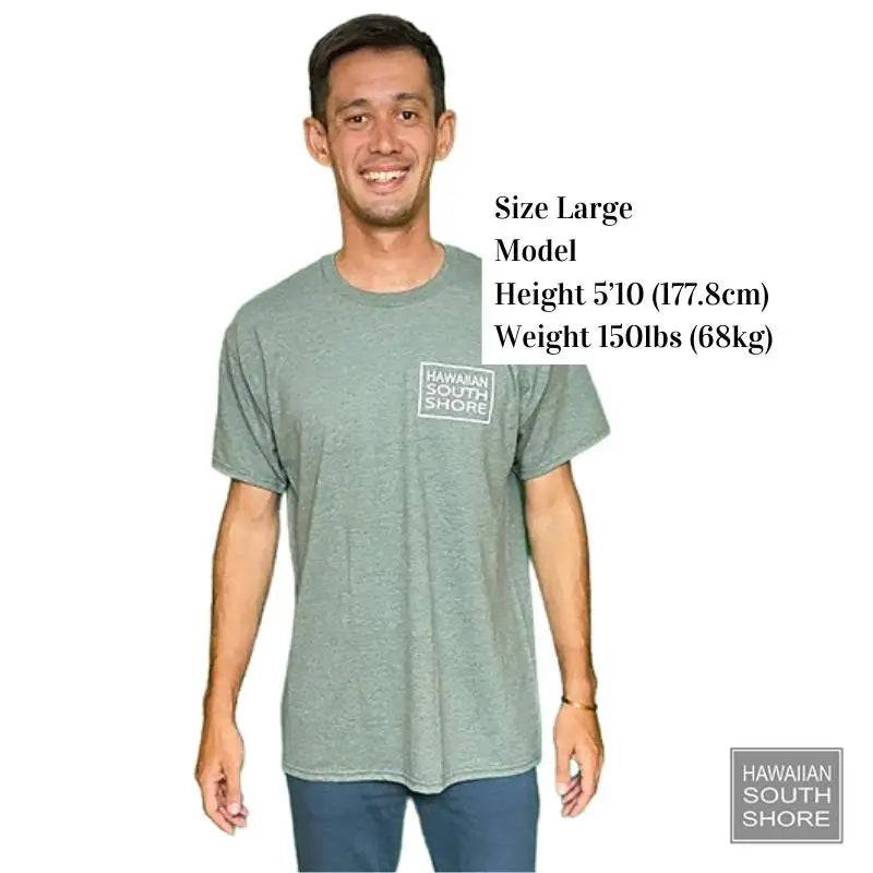 HawaiianSouthShore SURFPOINT Made in Hawaii M-2XL Military Green White - CLOTHING - [Surfboards Surf Shop and Clothing Boutique Honolulu]