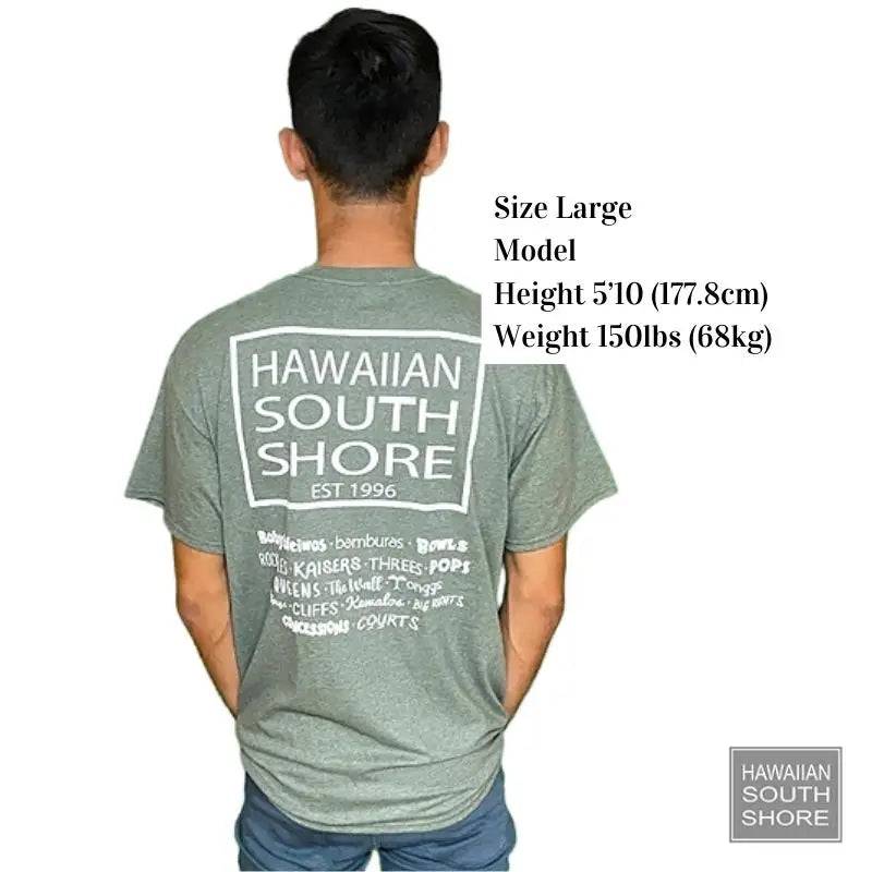 HawaiianSouthShore SURFPOINT Made in Hawaii M-2XL Military Green White - CLOTHING - [Surfboards Surf Shop and Clothing Boutique Honolulu]