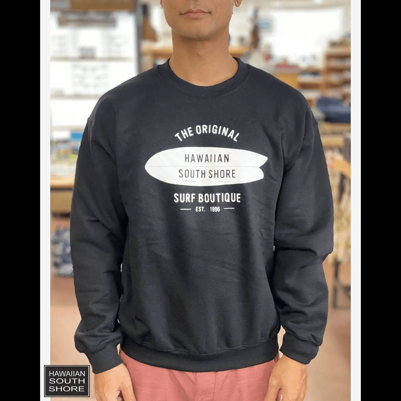 HawaiianSouthShore Sweater Twin Board Black - CLOTHING - [Surfboards Surf Shop and Clothing Boutique Honolulu]