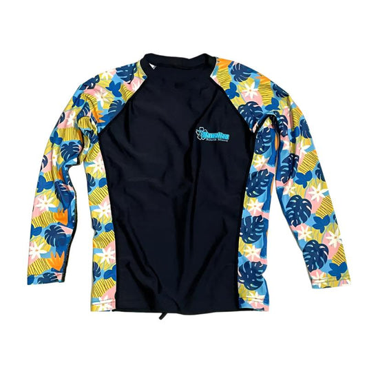 HawaiianSouthShore UPF50 Flower Kids Rashguard (XSmall-Large) Longsleeves - CLOTHING - [Surfboards Surf Shop and Clothing Boutique Honolulu]