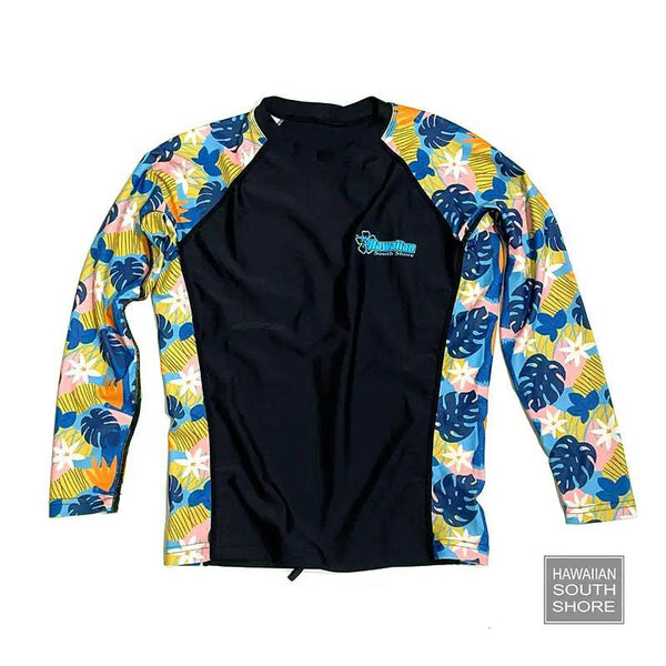 HawaiianSouthShore UPF50 Flower Kids Rashguard (XSmall-Large) Longsleeves - CLOTHING - [Surfboards Surf Shop and Clothing Boutique Honolulu]