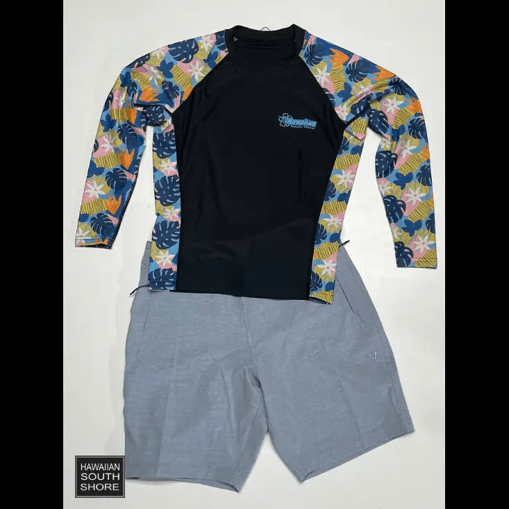 HawaiianSouthShore UPF50 Flower Kids Rashguard (XSmall-Large) Longsleeves - CLOTHING - [Surfboards Surf Shop and Clothing Boutique Honolulu]