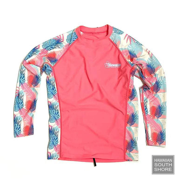 HawaiianSouthShore UPF50 Flower Kids Rashguard (XSmall-Large) Longsleeves - CLOTHING - [Surfboards Surf Shop and Clothing Boutique Honolulu]