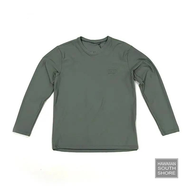 HawaiianSouthShore UPF50 Rashguard Loosefit (Small-2XLarge) Longsleeves Grey - CLOTHING - [Surfboards Surf Shop and Clothing Boutique Honolulu]