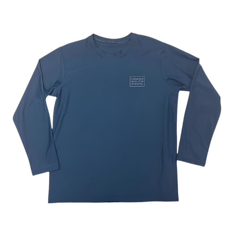 HawaiianSouthShore UPF50 Rashguard (Small-2XLarge) Loosefit Longsleeves Navy - CLOTHING - [Surfboards Surf Shop and Clothing Boutique Honolulu]