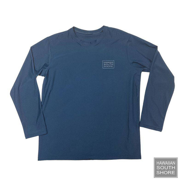 HawaiianSouthShore UPF50 Rashguard (Small-2XLarge) Loosefit Longsleeves Navy - CLOTHING - [Surfboards Surf Shop and Clothing Boutique Honolulu]