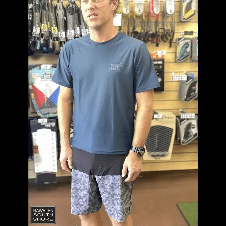 HawaiianSouthShore UPF50 Rashguard Small-XXLarge Loosefit Shortsleeves Navy - CLOTHING - [Surfboards Surf Shop and Clothing Boutique Honolulu]