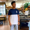 HWNSS AD Shaka Made in Hawaii S-2XL White Navy - CLOTHING - [Surfboards Surf Shop and Clothing Boutique Honolulu]