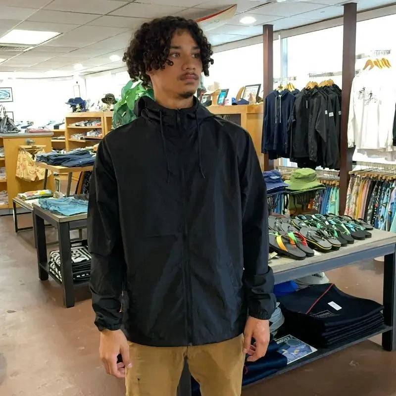 HWNSS Windbreaker Jacket Black - CLOTHING - [Surfboards Surf Shop and Clothing Boutique Honolulu]