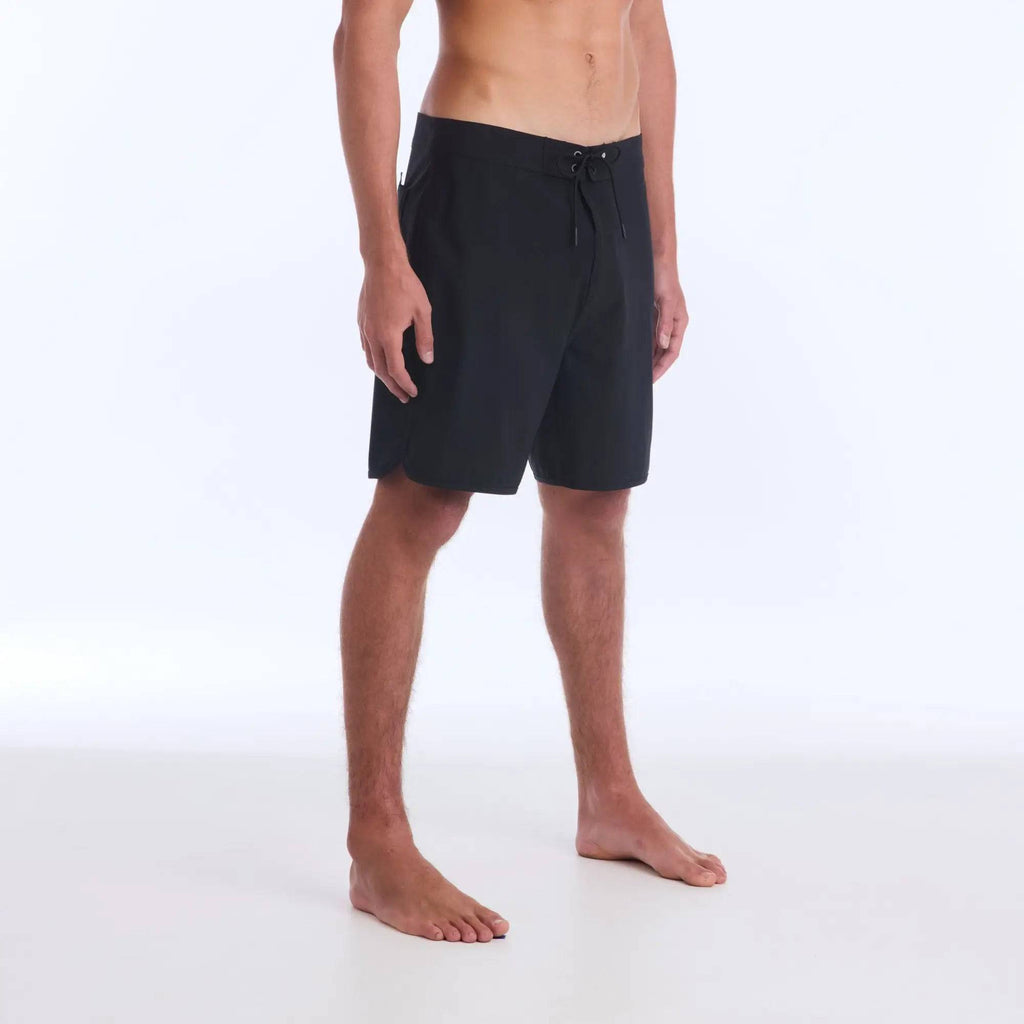 IPD Boardshorts Solid Scallop HI 83 Fit 18" Black - CLOTHING - [Surfboards Surf Shop and Clothing Boutique Honolulu]