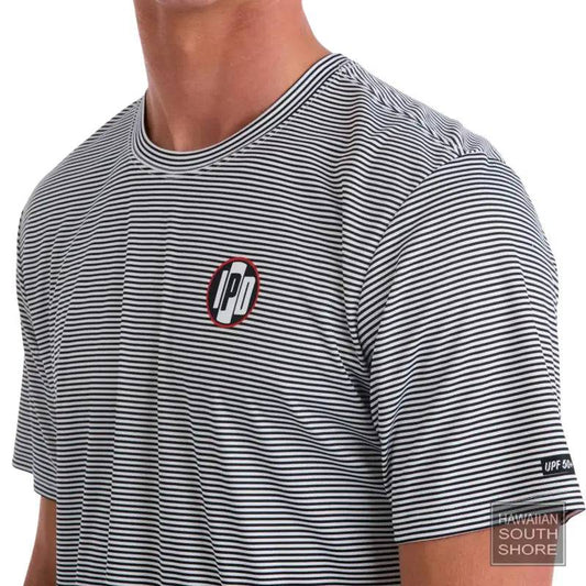 IPD Rashguard STOKE SURF Small-2XLarge Grey Black Stripes - CLOTHING - [Surfboards Surf Shop and Clothing Boutique Honolulu]