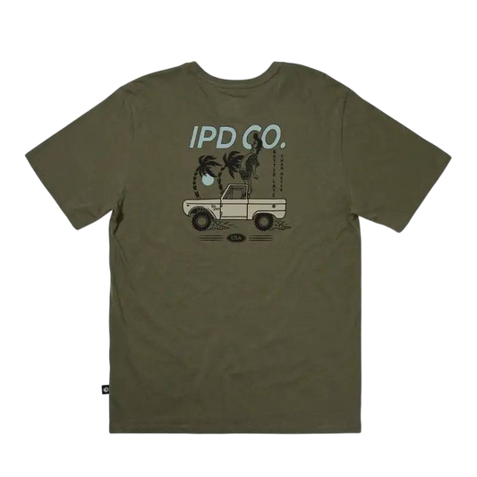 IPD T-Shirt Better Late Than Never Small-XLarge Olive - CLOTHING - [Surfboards Surf Shop and Clothing Boutique Honolulu]