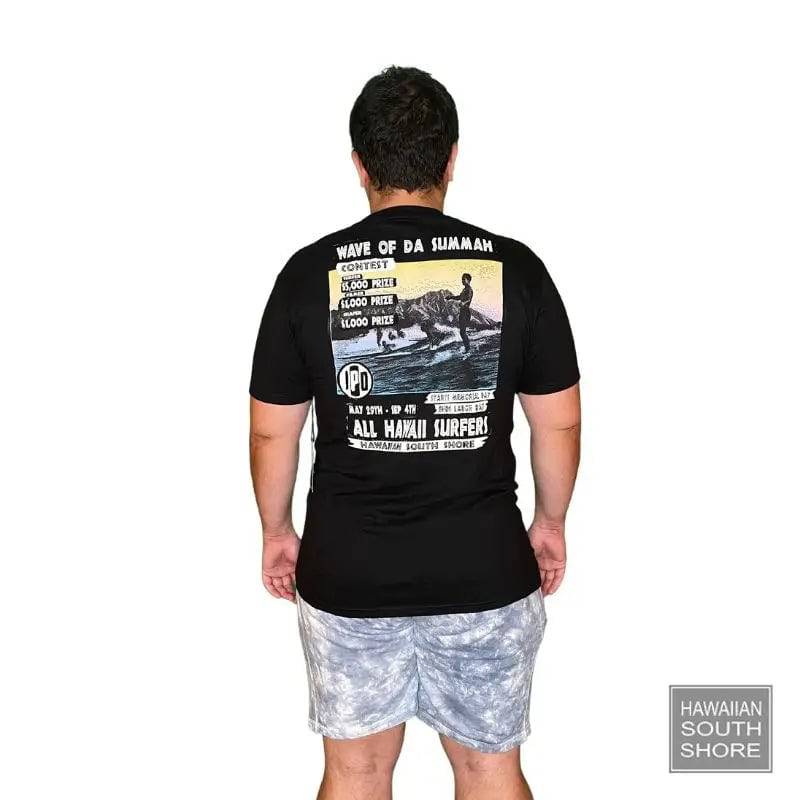 IPD x HawaiianSouthShore T-Shirt WAVE OF Da SUMMAH Small-XLarge Black - CLOTHING - [Surfboards Surf Shop and Clothing Boutique Honolulu]