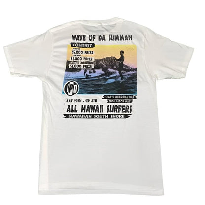 IPD x HawaiianSouthShore T-Shirt WAVE OF Da SUMMAH Small-XLarge White - CLOTHING - [Surfboards Surf Shop and Clothing Boutique Honolulu]