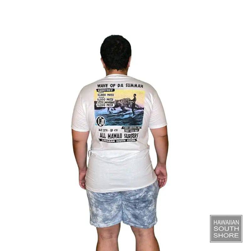 IPD x HawaiianSouthShore T-Shirt WAVE OF Da SUMMAH Small-XLarge White - CLOTHING - [Surfboards Surf Shop and Clothing Boutique Honolulu]