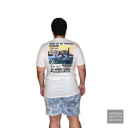 IPD x HawaiianSouthShore T-Shirt WAVE OF Da SUMMAH Small-XLarge White - CLOTHING - [Surfboards Surf Shop and Clothing Boutique Honolulu]