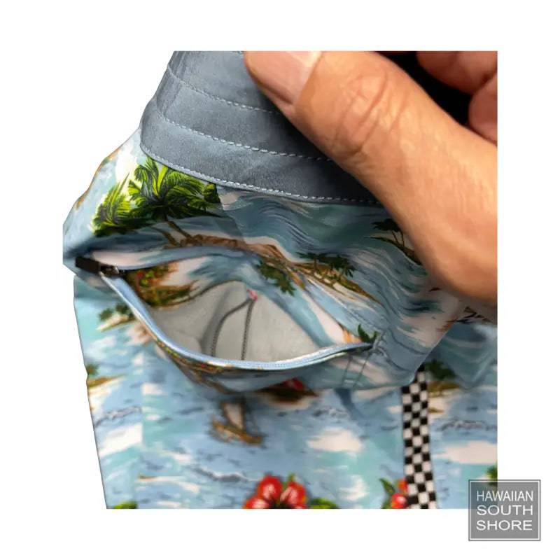 HawaiianSouthShore x Island 18 Inches Boardshorts Racer Blue - CLOTHING - [Surfboards Surf Shop and Clothing Boutique Honolulu]