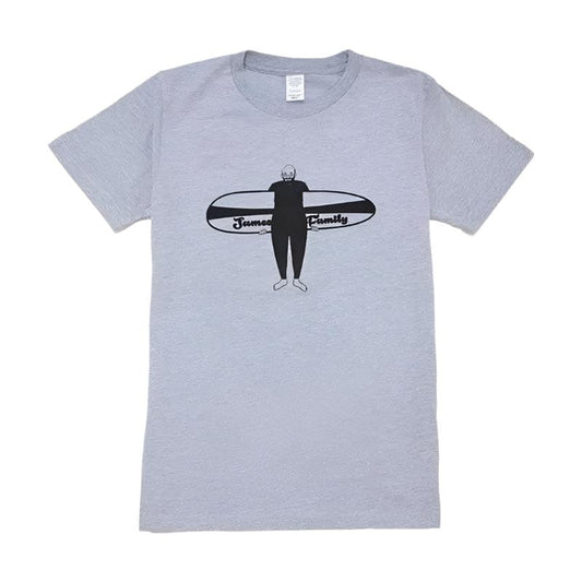 HawaiianSouthShore T-Shirt JAMES SURFER Small-XLarge Grey Black Color - CLOTHING - [Surfboards Surf Shop and Clothing Boutique Honolulu]