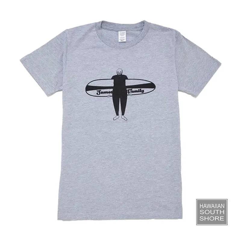 HawaiianSouthShore T-Shirt JAMES SURFER Small-XLarge Grey Black Color - CLOTHING - [Surfboards Surf Shop and Clothing Boutique Honolulu]