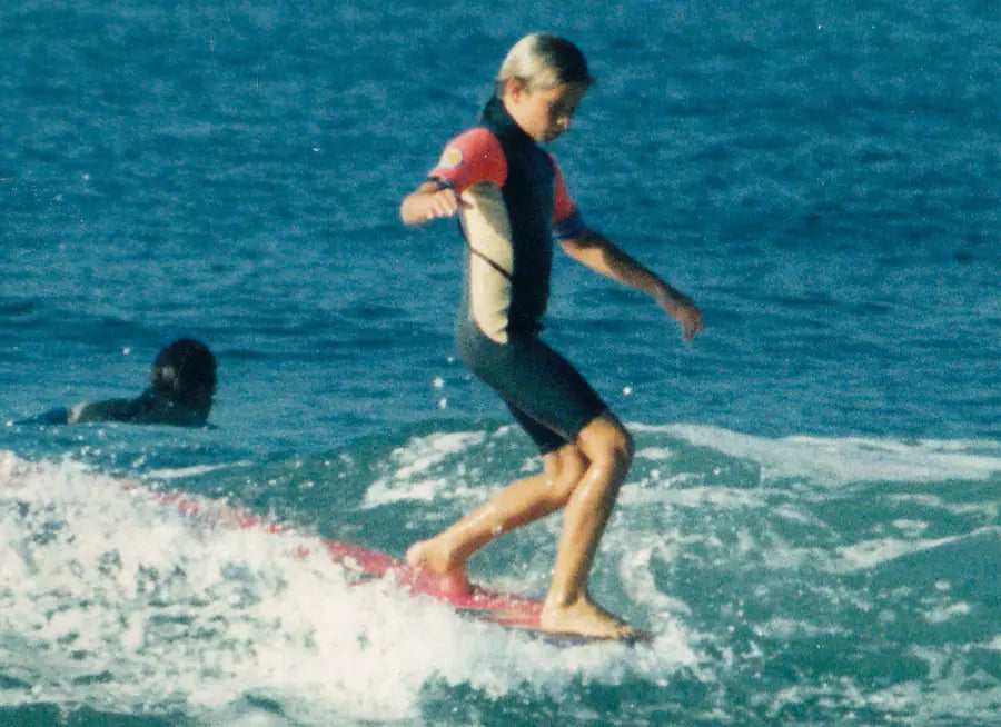 Joel Tudor as a 12 year old kid surfing