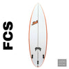 POLY / 5’ 10 X 19.25 2.40 V28.5 - Red Orange Logo FCS Surfboards Surf Shop and Clothing Boutique Honolulu