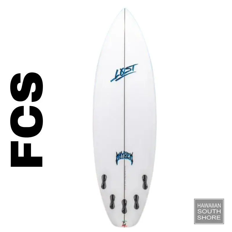 POLY / 5’ 9 X 19.50 2.40 V29.5 Blue Logo FCS II Surfboards Surf Shop and Clothing Boutique Honolulu