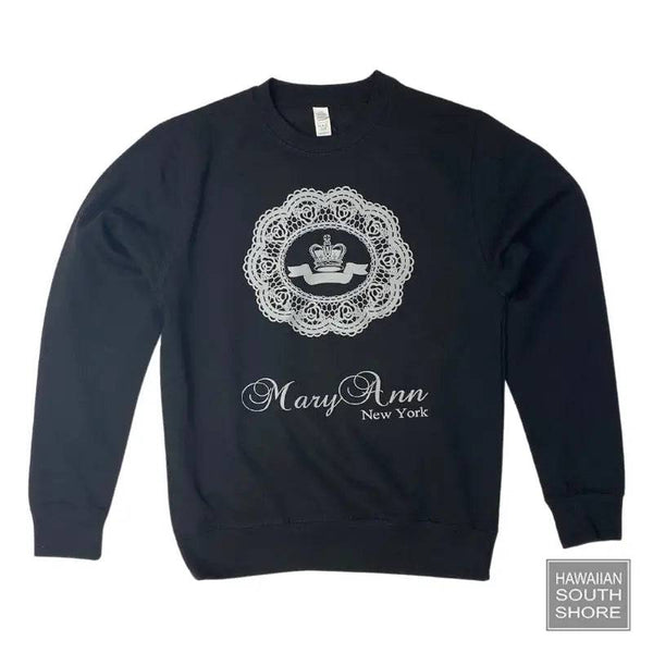 MaryAnn Sweater Crew Small-Large Black Logo - CLOTHING - [Surfboards Surf Shop and Clothing Boutique Honolulu]