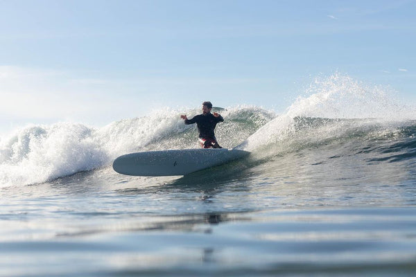 CJ Nelson Surfing the Sprout Surfboard