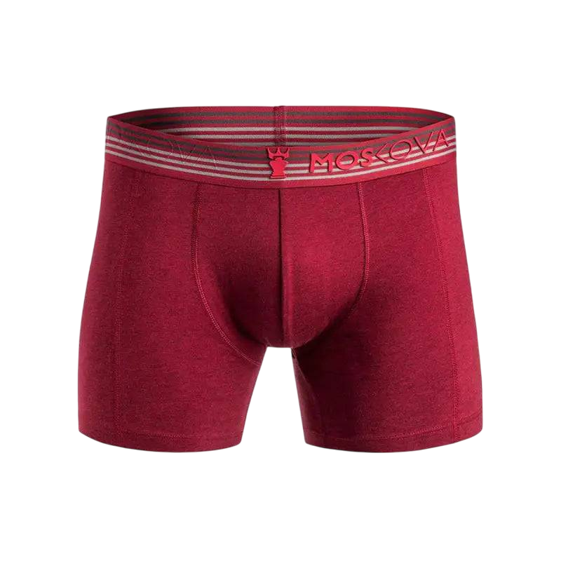 MOSKOVA BOXER Heather Small-XLarge Cotton Bordeaux - CLOTHING - [Surfboards Surf Shop and Clothing Boutique Honolulu]