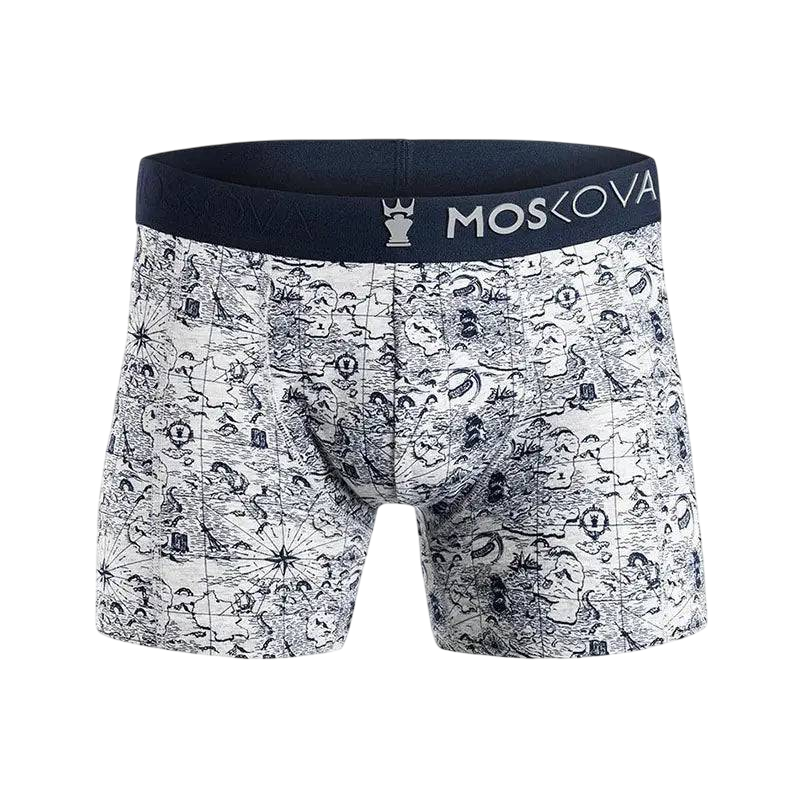 MOSKOVA Boxer M2 Cotton - Map Grey - CLOTHING - [Surfboards Surf Shop and Clothing Boutique Honolulu]