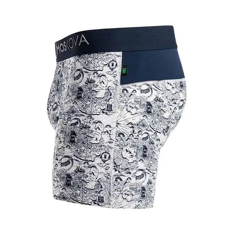 MOSKOVA Boxer M2 Cotton - Map Grey - CLOTHING - [Surfboards Surf Shop and Clothing Boutique Honolulu]