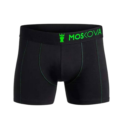 MOSKOVA BOXER M2 Cotton Small-XLarge Black Green - CLOTHING - [Surfboards Surf Shop and Clothing Boutique Honolulu]