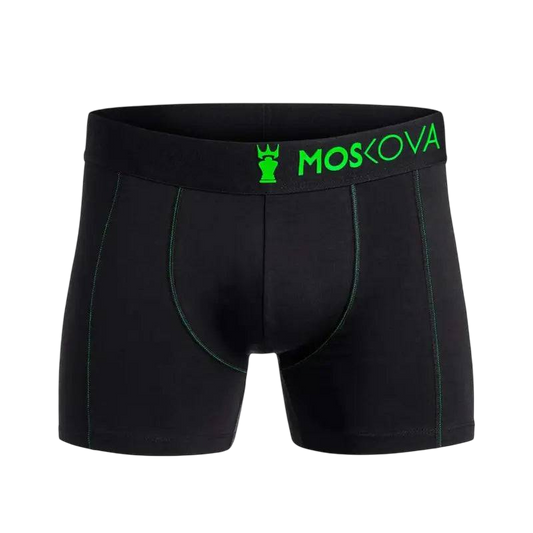 MOSKOVA BOXER M2 Cotton Small-XLarge Black Green - CLOTHING - [Surfboards Surf Shop and Clothing Boutique Honolulu]