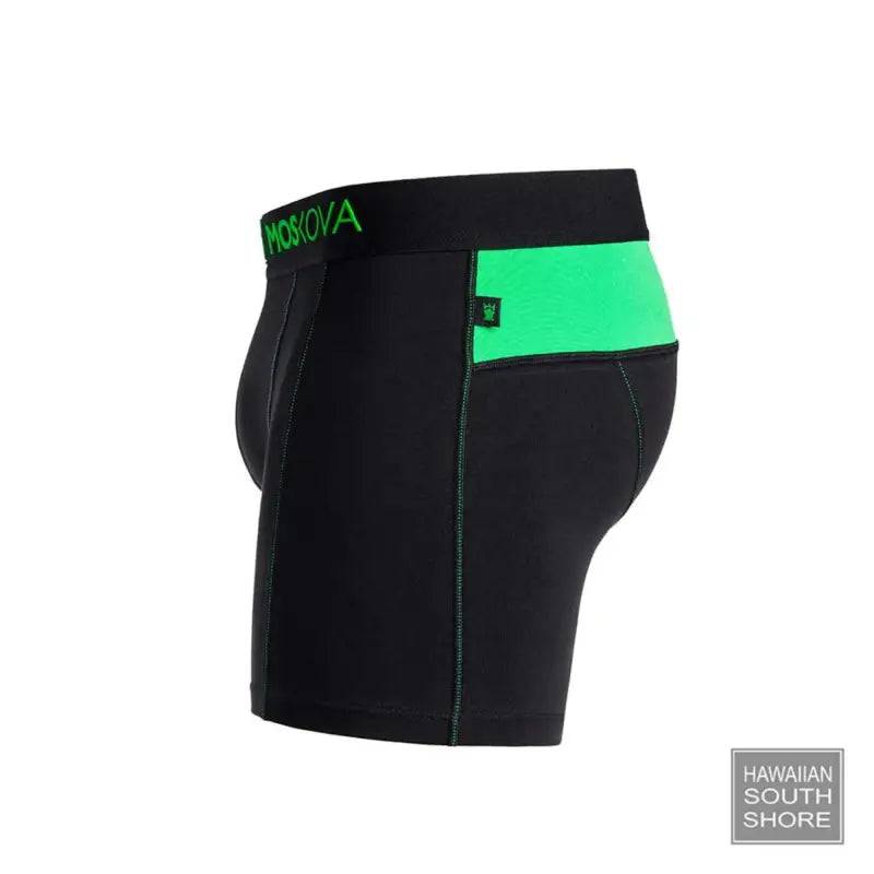 MOSKOVA BOXER M2 Cotton Small-XLarge Black Green - CLOTHING - [Surfboards Surf Shop and Clothing Boutique Honolulu]