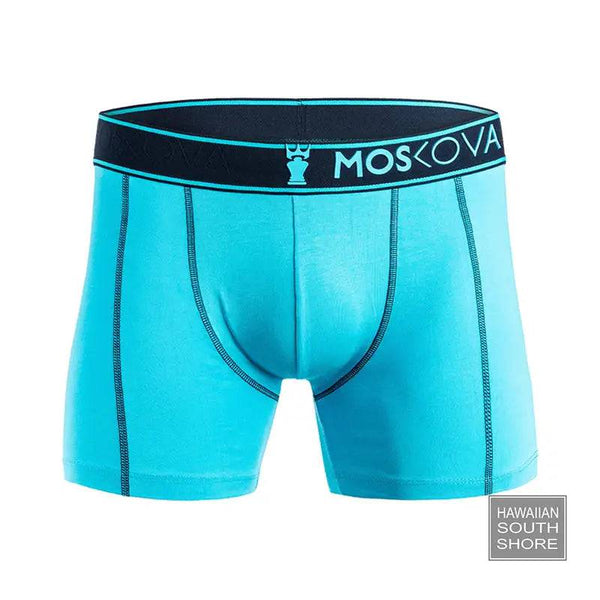 MOSKOVA BOXER M2 Cotton Small-XLarge Cyan Navy - CLOTHING - [Surfboards Surf Shop and Clothing Boutique Honolulu]