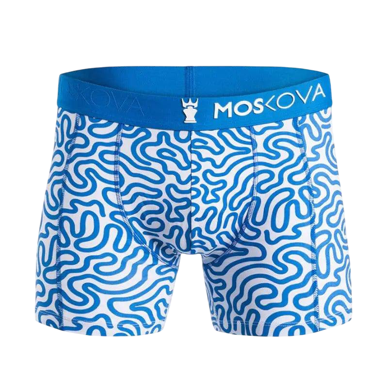 MOSKOVA BOXER M2 COTTON Small-XXLarge Labyrinthe Blue - CLOTHING - [Surfboards Surf Shop and Clothing Boutique Honolulu]