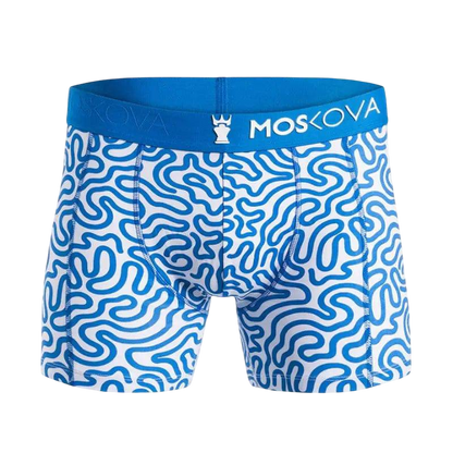 MOSKOVA BOXER M2 COTTON Small-XXLarge Labyrinthe Blue - CLOTHING - [Surfboards Surf Shop and Clothing Boutique Honolulu]