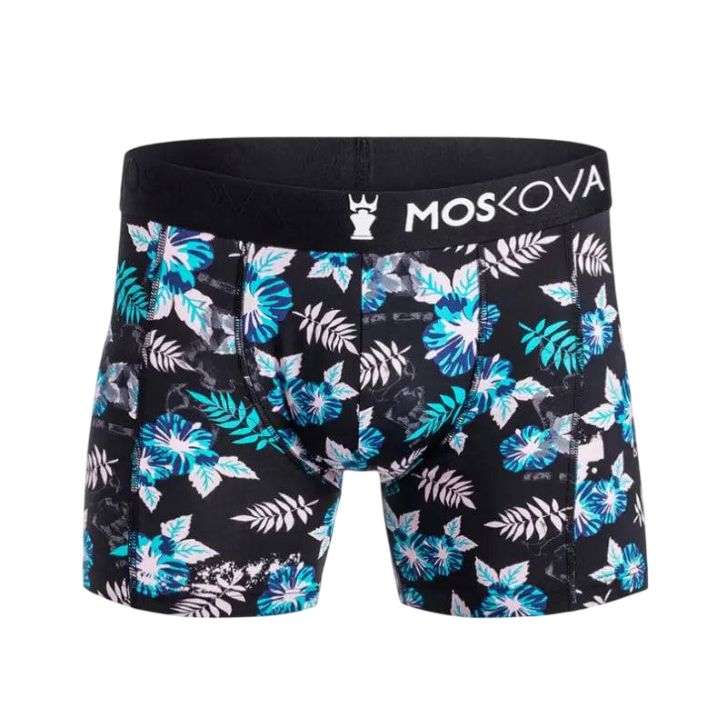 MOSKOVA BOXER M2S Polyamide Medium-Large HI Flower Black - CLOTHING - [Surfboards Surf Shop and Clothing Boutique Honolulu]