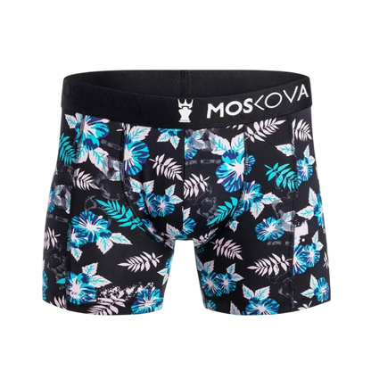 MOSKOVA BOXER M2S Polyamide Medium-Large HI Flower Black - CLOTHING - [Surfboards Surf Shop and Clothing Boutique Honolulu]